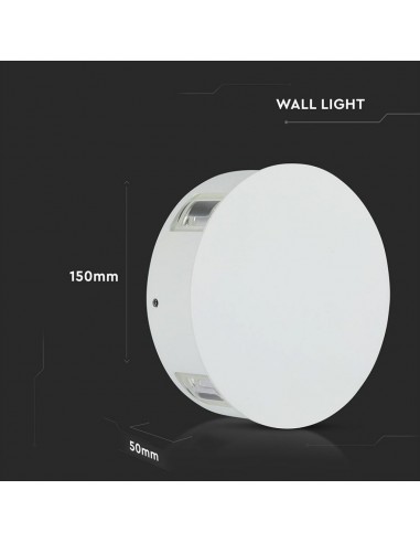 8214-Lampada LED da Muro Rotondo  LM/W Colore Bianco  -3