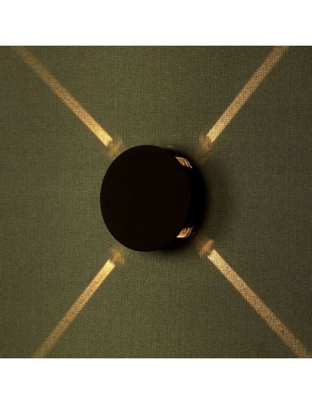 8215-Lampada LED da Muro Rotondo  LM/W Colore Nero  -4