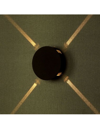 8216-Lampada LED da Muro Rotondo  LM/W Colore Nero  -4