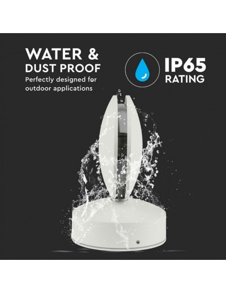 Lampada LED da Muro Arrotondata 7W 110LM/W Fascio Luminoso a 360° Bianco 4000K IP65