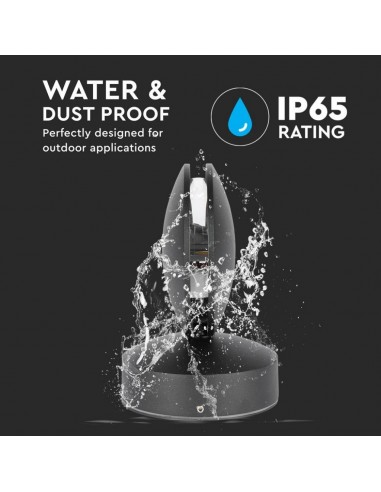 Applique LED 7W Corpo Nero 3000K IP65