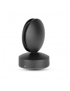 8220-Lampada LED da Muro Arrotondata  LM/W Fascio Luminoso a  Colore Nero  -1