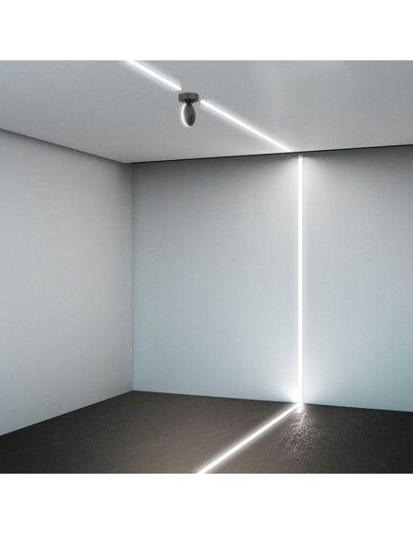 8220-Lampada LED da Muro Arrotondata  LM/W Fascio Luminoso a  Colore Nero  -5