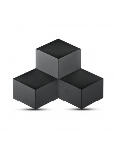 8223-Lampada LED da Muro Squadrata a Forme Sovrapposte  Colore Nero  IP-1