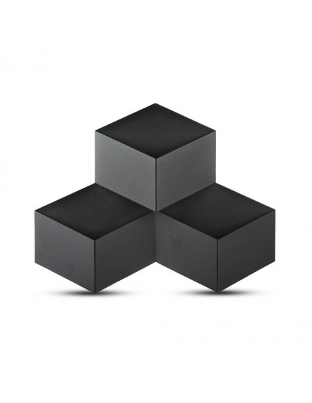 8223-Lampada LED da Muro Squadrata a Forme Sovrapposte  Colore Nero  IP-1