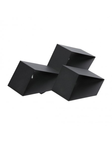 Lampada LED da Muro Squadrata a Forme Sovrapposte 9W Nero 3000K IP20