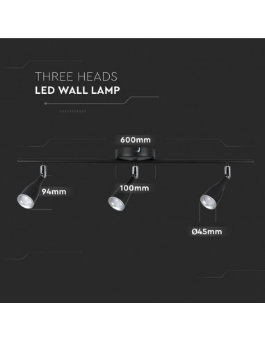 8271-Faretto LED da Muro Triplo -3