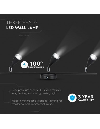 8271-Faretto LED da Muro Triplo -5