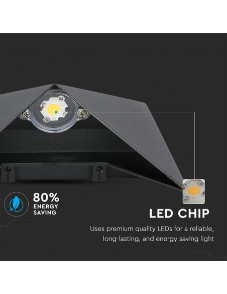 8282-Lampada LED da Muro a Tasca  LM/W Colore Nero  -6