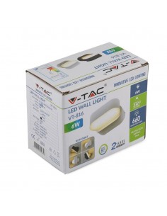 8291-Lampada LED da Muro Ovale  LM/W Colore Grigio con Testa Ruotabile  -1 2