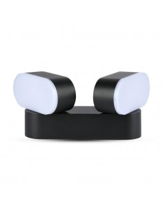 8293-Lampada LED da Muro Ovale  LM/W Colore Nero con Doppia Testa Ruotabile  -1