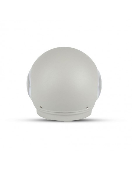 Lampada LED da Muro Sferica 6W 110LM/W Doppio Fascio Luminoso Grigio 3000K IP65