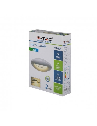 8307-Lampada LED da Muro Arrotondata  LM/W Colore Bianco  IP-2