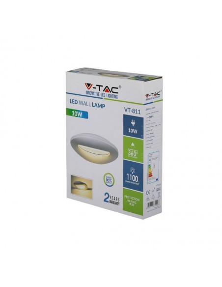 8307-Lampada LED da Muro Arrotondata  LM/W Colore Bianco  IP-2