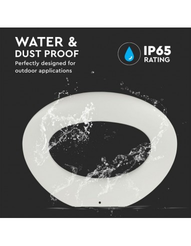8307-Lampada LED da Muro Arrotondata  LM/W Colore Bianco  IP-7