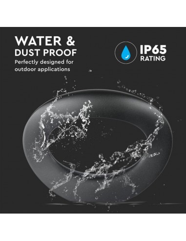 8309-Lampada LED da Muro Arrotondata  LM/W Colore Nero  IP-6