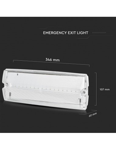 83111-Lampada LED di Emergenza  a Soffitto/Parete con Batteria da mAh e Autonomia  Ore  -3