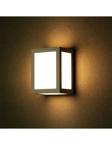 8339-Lampada LED da Muro a Lanterna  Colore Grigio  -4