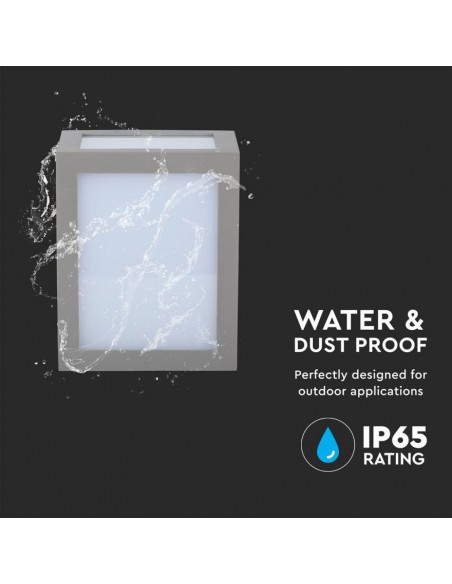 8339-Lampada LED da Muro a Lanterna  Colore Grigio  -7