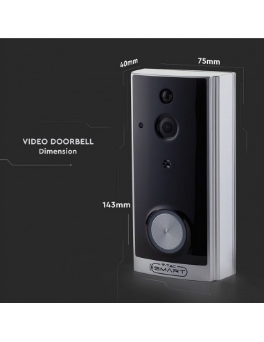 8355-Videocitofono con  Canali Audio Colore Nero-2