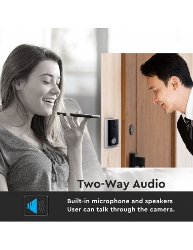 8355-Videocitofono con  Canali Audio Colore Nero-6