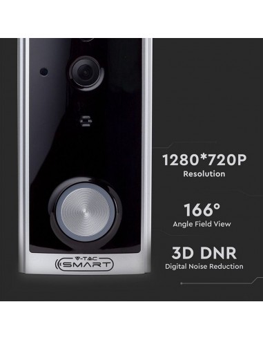 Videocitofono con 2 Canali Audio Nero