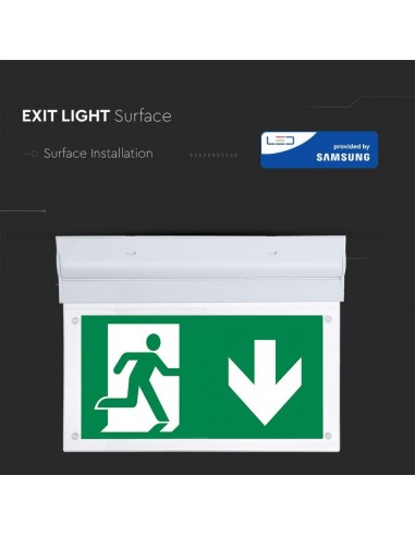 836-Lampada LED Chip Samsung di Emergenza  LED Montaggio a Plafone Base Inclinabile Modalità SA e SE h di Ricarica  IP-5