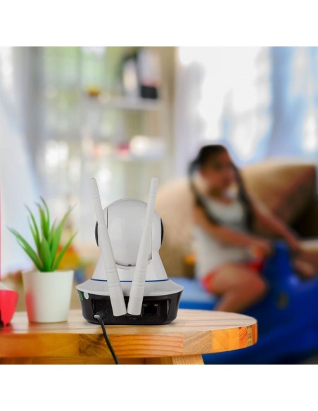 8377-Camera di Videosorveglianza Interno IP WiFi PTZ MP px Visione Notturna Sensore di Movimento con Microfono e Speaker-2