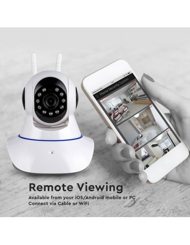 8377-Camera di Videosorveglianza Interno IP WiFi PTZ MP px Visione Notturna Sensore di Movimento con Microfono e Speaker-4