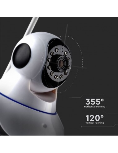 8377-Camera di Videosorveglianza Interno IP WiFi PTZ MP px Visione Notturna Sensore di Movimento con Microfono e Speaker-5