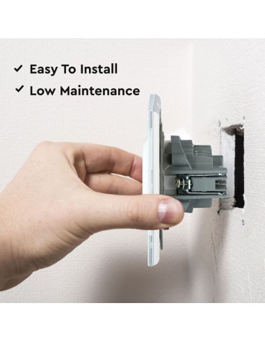 8379-Presa Singola da Incasso con Presa Schuko A e Rivestimento in Vetro xmm Colore Bianco-7