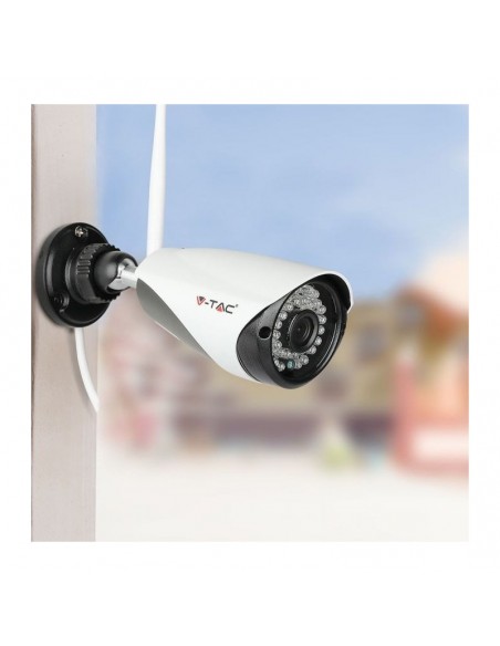 8400-Kit di Videosorveglianza da Esterno WiFi  Telecamere PP Sensore di Movimento Avviso Email e Stazione di Trasmissione mt-3