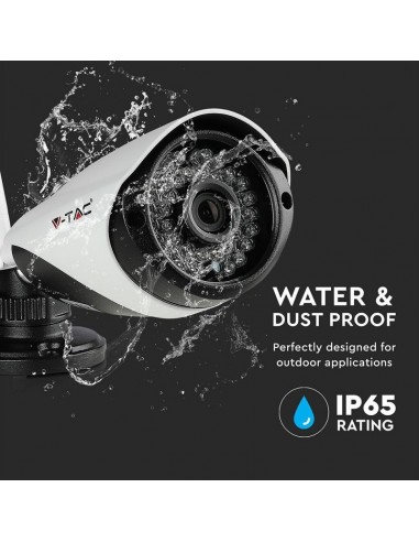 8400-Kit di Videosorveglianza da Esterno WiFi  Telecamere PP Sensore di Movimento Avviso Email e Stazione di Trasmissione mt-5