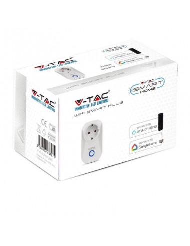 8415-Presa con Spina a Schuko WiFi A P  Schuko con Interruttore Compatibile con Google Home e Amazon Alexa Tramite App Smart-2