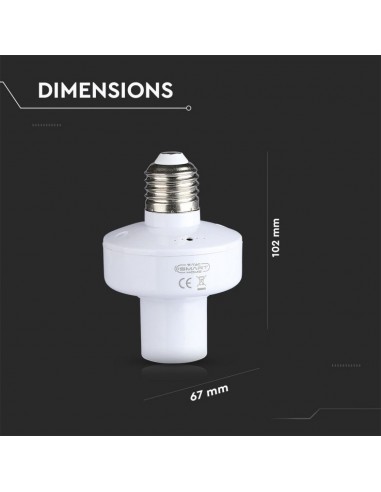 8421-Portalampada E Max  Wifi Compatibile con Google Home e Amazon Alexa Tramite App Smart Colore Bianco-3