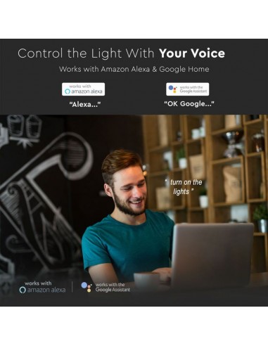 8421-Portalampada E Max  Wifi Compatibile con Google Home e Amazon Alexa Tramite App Smart Colore Bianco-6