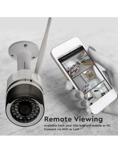 8441-Camera di Videosorveglianza da Interno/Esterno IP WiFi MP px Visione Notturna Sensore Movimento  Canali Audio SD Gb-3