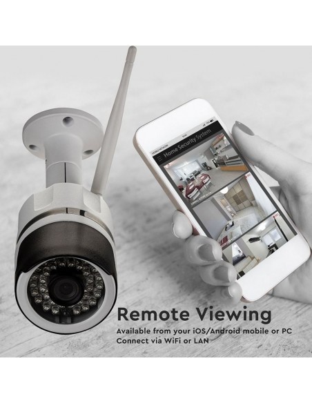 8441-Camera di Videosorveglianza da Interno/Esterno IP WiFi MP px Visione Notturna Sensore Movimento  Canali Audio SD Gb-3