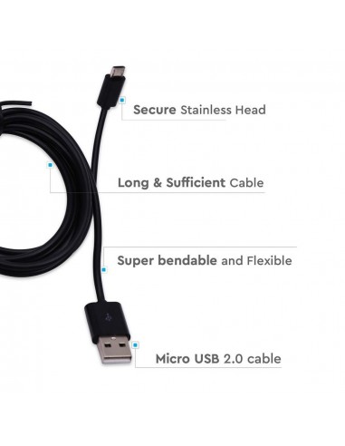 8448-Cavo da Micro-USB a USB-A m Ricarica Rapida A Colore Nero-6