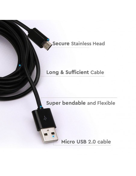 8449-Cavo da Micro-USB a USB-A m Ricarica Rapida A Colore Nero-4