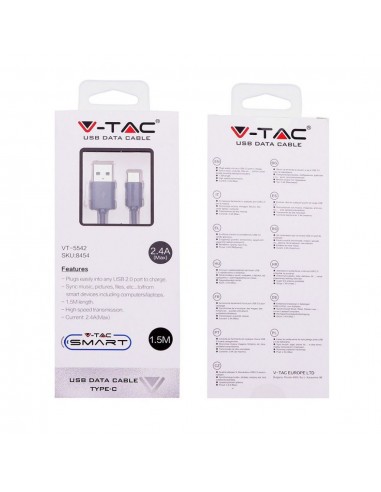 8454-Cavo da USB Tipo-C a USB-A m Ricarica Rapida A Colore Nero-2