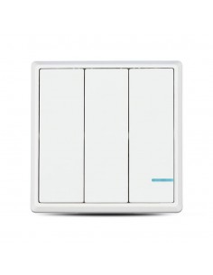 8462-Interruttore Wireless a  Vie Triplo Tasto Controllo Remoto fino a m compatibile con App Smart Light Google Home e Amazon Al