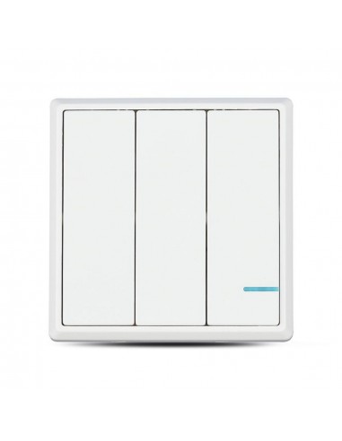 8462-Interruttore Wireless a  Vie Triplo Tasto Controllo Remoto fino a m compatibile con App Smart Light Google Home e Amazon Al