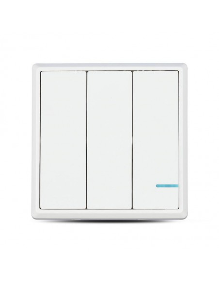 8462-Interruttore Wireless a  Vie Triplo Tasto Controllo Remoto fino a m compatibile con App Smart Light Google Home e Amazon Al