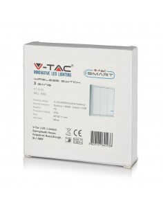 8462-Interruttore Wireless a  Vie Triplo Tasto Controllo Remoto fino a m compatibile con App Smart Light Google Home e Amazon Al 2