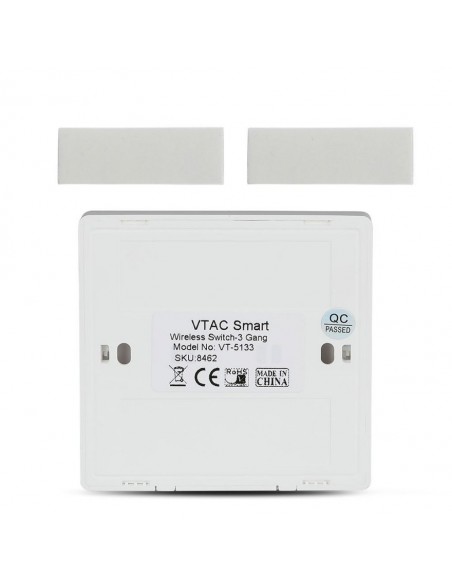 Interruttore Wireless a 3 Vie Triplo Tasto Controllo Remoto fino a 600m compatibile con App Smart Light Google Home e Alexa IP54