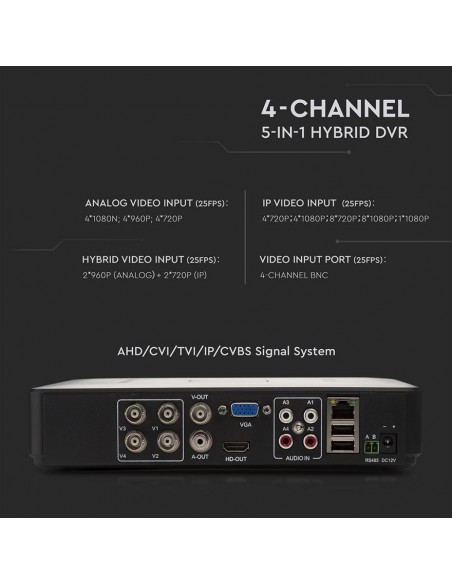 8476-Registratore DVR Ibrido  in  a  Canali n HD con Sensore di Movimento Compatibile con Smart Device-3
