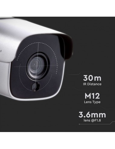 8478-Camera di Videosorveglianza da Interno/Esterno IP MP px FullHD Visione Notturna Compatibile con Smart Device-5
