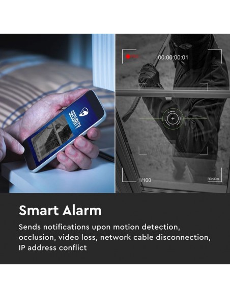 8479-Camera di Videosorveglianza da Interno/Esterno IP MP px FullHD con Visione Notturna a Colori Compatibile con Smart Device-5