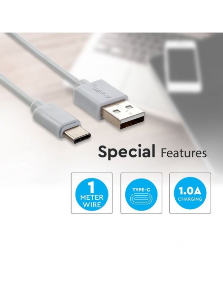 8482-Cavo da USB Tipo-C a USB-A m Ricarica A Pearl Series Colore Bianco-4